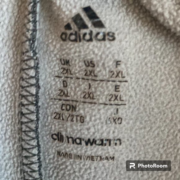 ADIDAS CLIMAWARM ATHLETIC PANTS, GRAY AND BLACK, SIZE XXL - Picture 5 of 7